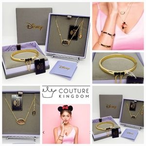 DISNEY by COUTURE KINGDOM Minnie Mouse Signature Necklace & Bow 14kYlwGld Pltd
